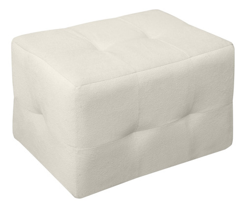 Puff Decorativo Sala De Estar Retangular 65cm Cores Variadas
