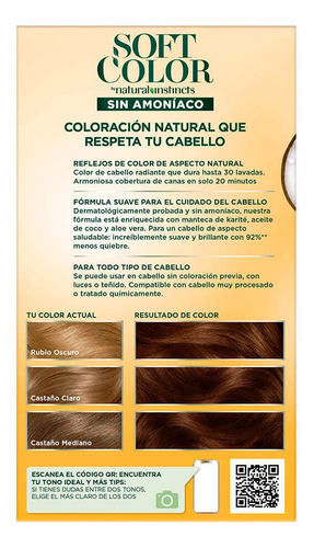 Kit Tintura Semipermanente 50 Castaño Claro Soft Color