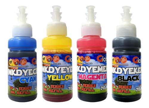 Tinta Premium L Series Kit X4 Dye 70cc - Kit