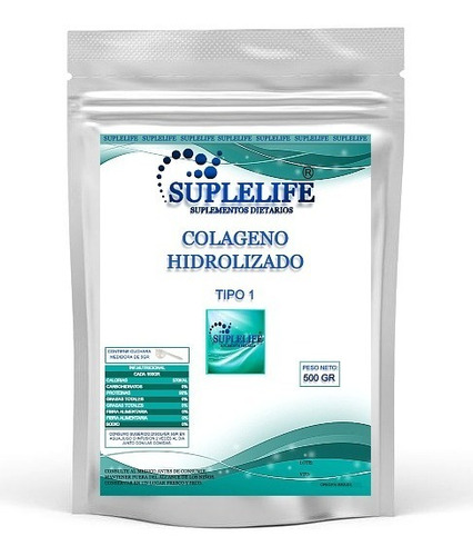 Colageno Hidrolizado Puro En Polvo Tipo 1 X 500 Gr