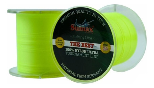 Linha Sumax Mono Soft La mejor amarela 0,40 mm 25 libras 300 m