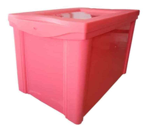 Caixa Organizadora Decorativa 30 Litros Rosa Trava Sanremo Liso
