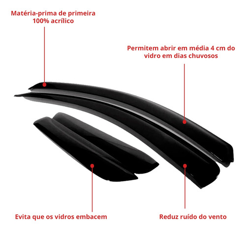Jogo Calha Chuva Defletor Lifan X60 2014 15 16 17 18 2019