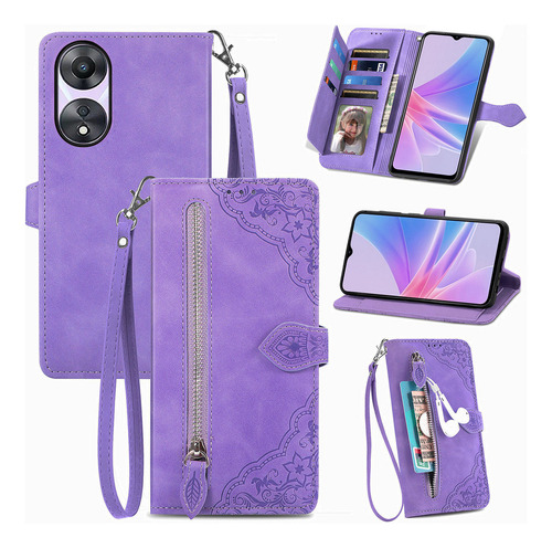 Funda Para Teléfono Oppo A18 A17 A16 A15 A12 Funda De Piel Tipo Cartera