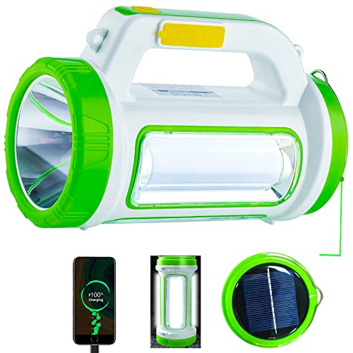 Linterna De Mano De Emergencia Led, Linterna Solar Recargabl