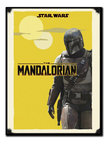 #317 - Cuadro Vintage 30 X 40 - The Mandalorian Star Wars