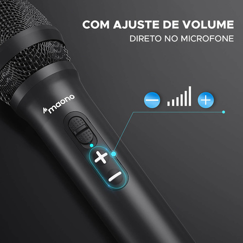 Micrófono Maono AU-HD300t para podcasting sin latencia, color negro