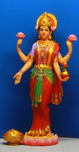 Hind Hinduismo Colorido Lakshmi Diosa De La Riqueza Prosper