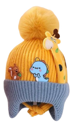 Gorro Jirafa 3d Tejido Bebes Infantil Invierno