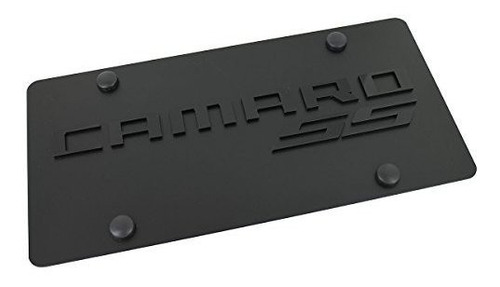 Brand: Chevrolet Camaro Ss License Plate On Black Steel