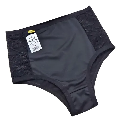 Kit 4 Calcinha Calçola Senhora Cintura Alta Conforto .