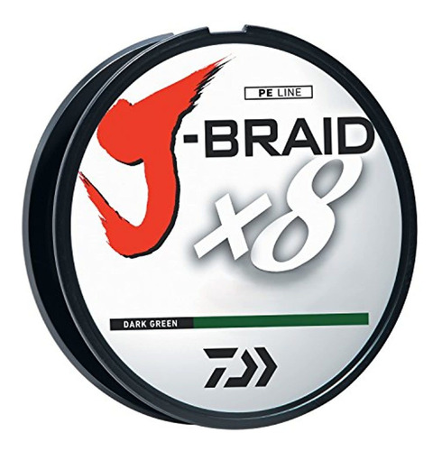 Hilo Daiwa J-braid Redondo, Trenzado Con 8 Hebras, De 300 M