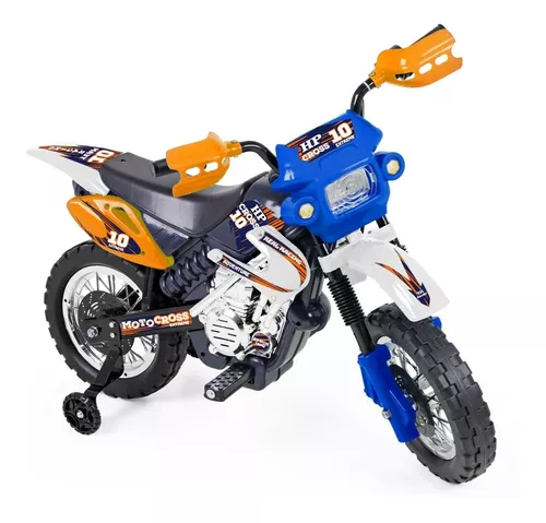 Moto Elétrica Infantil Criança Menino Motocross Homeplay Ver Voltagem Do  Carregador 110v/220v Cor Azul