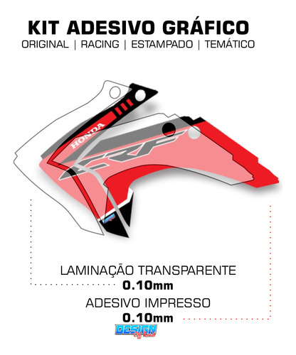 Kit Adesivo Gráfico Honda Crf 250f Amx F21 2021 0.20mm
