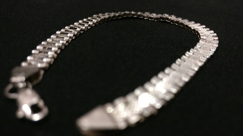 Imagen 8 de 9 de Pulso Pulsera De Plata Fina Ley 925 Caballero Rolex Hombre