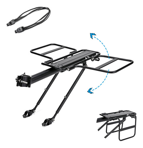 Portaequipajes Trasero Plegable Para Bicicleta Apto Para Mon