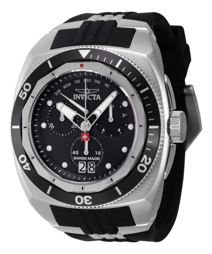 Reloj Para Hombres Invicta Swiss Made 44821 Negro, Acero