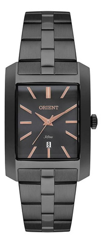 Relógio Orient Feminino Grafite Rose Ltss1020 G1px Quadrado 