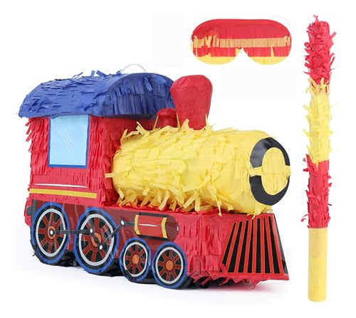 Birchio Paquete De Piñata De Tren 3d Con Venda Para Los Ojo