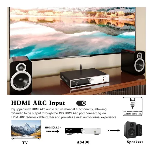 Smsl As400 Ma5332ms: Amplificador De Potência Csw Dac 165 W Preto