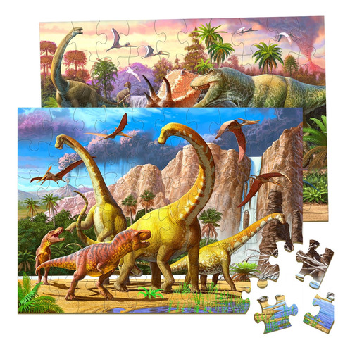 Rompecabezas De Dinosaurios Para Ninos De 4 A 8 Anos De Edad