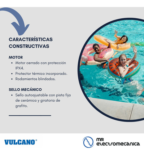 Bomba Pileta Autocebante Bae050 0.5 Hp, 220 V. Vulcano