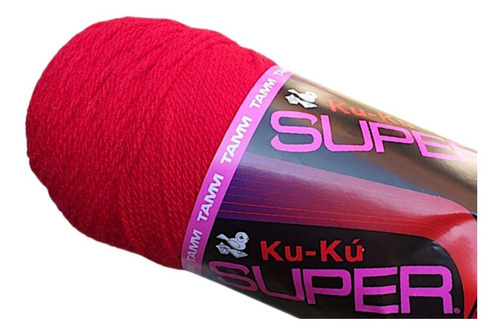 Estambre Ku-ku Super Tubo De 200 Gramos Color Rojo