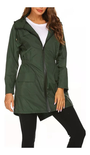 Chaqueta Impermeable Para Mujer Cortavientos De Malla De Doble Capa