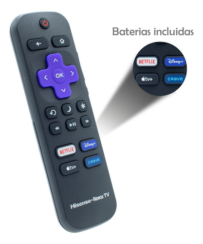 Control Original Hisense Smart Roku Tv 