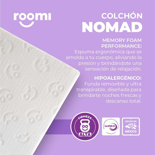 Colchón King Size Roomi Nomad Memory Foam