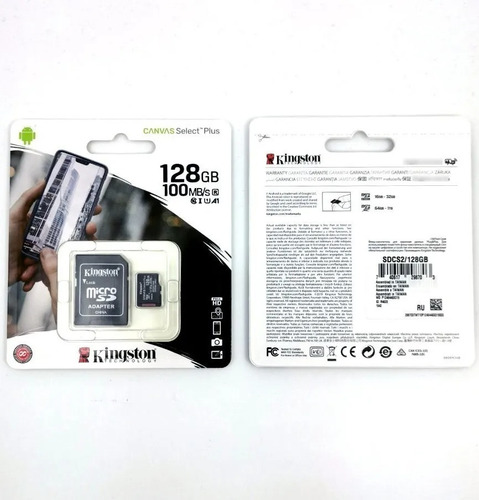 Imagen 4 de 7 de Tarjeta De Memoria Kingston Canvas Select Plus Con Adaptador