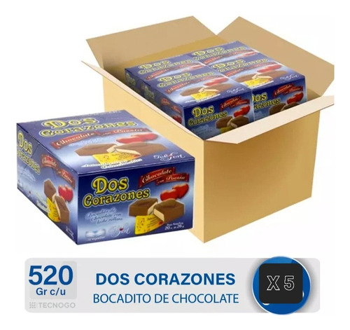 Caja De Chocolate Dos Corazones Felfort X 20 Unidades