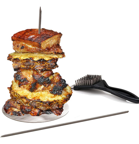 Brocheta Vertical  Kebab Spike Acero Inoxidable Con 2 Tamañ