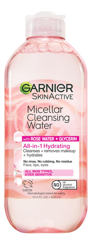 Garnier Skinactive Agua De Limpieza Micelar Con Agua De Ros.