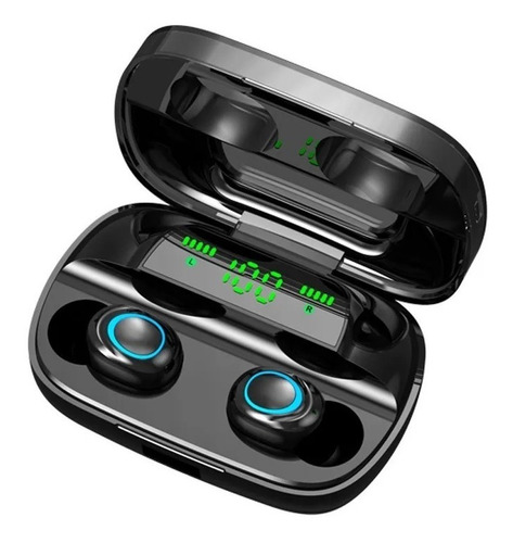 Manos Libres Bluetooth Tws S11 Estuche Carga 2200 Mah Negro