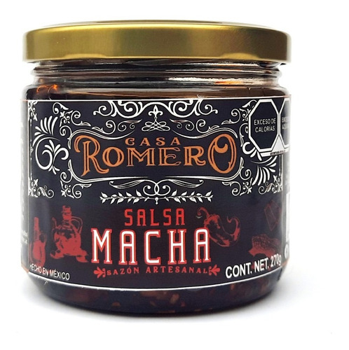 Imagen 1 de 3 de Salsa Macha Casa Romero 270g