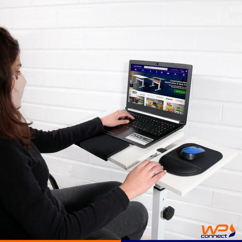 Mesa Apoio Notebook Trabalhar Em Pé Ou Sentado C/ Regulagem