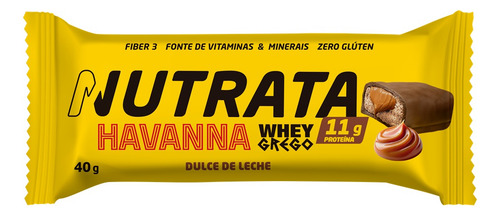 Whey Grego Bar Doce De Leite Havanna - Nutrata Caixa Com 12