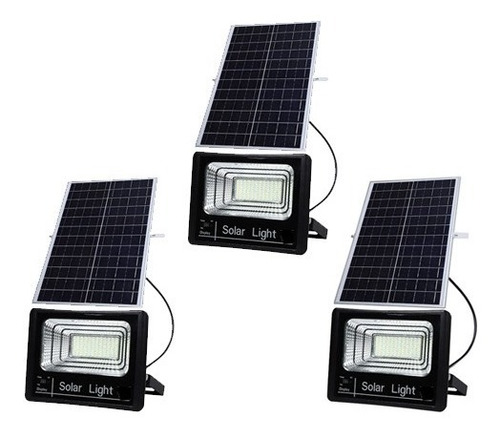 Foco Led Panel Solar X3u  60w Independiente Control Remoto