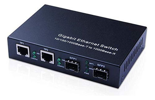 Convertidor De Medios Gigabit Sfp A Rj45 De Fibra A Ethernet