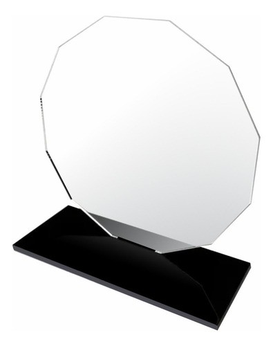 10 Troféu Acrílico Cristal Sem Personalização Liso Diamante