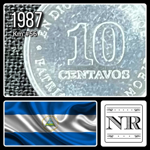 Nicaragua - 10 Centavos - 1987 - Km # 56 - Unc