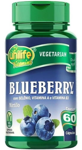 Blueberry Antioxidante Unilife - 60 Cápsulas 550mg - Oferta!