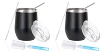 Comprar Pack 2 Vasos Termos 12 Onzas Acero Inoxidable Tapa Popotes