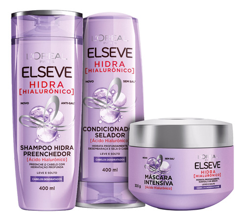 Kit Elseve L'oréal Paris Hidra Hialurônico Intensivo 3 Prods