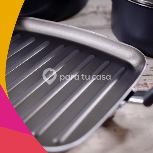 Imagen 5 de 10 de Batería Cocina Tramontina Teflón Antiadherente 7 Piezas