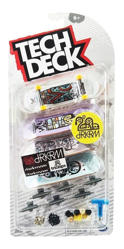 Imagen 3 de 3 de Tech Deck Pack X4 Patinetas Skate Para Dedos - Skateboard