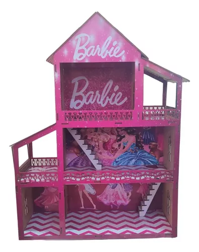 Brinquedos parte EXTRA: Casinha da Barbie em Madeira MDF - Mamãe