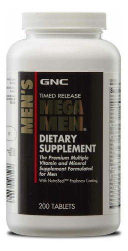 Mega Men Gnc Multivitaminico 200 Tablets!! Importado Usa