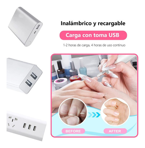 Taladro De Uñas, Lima De Uñas Eléctrica, Velocidad Ajustable